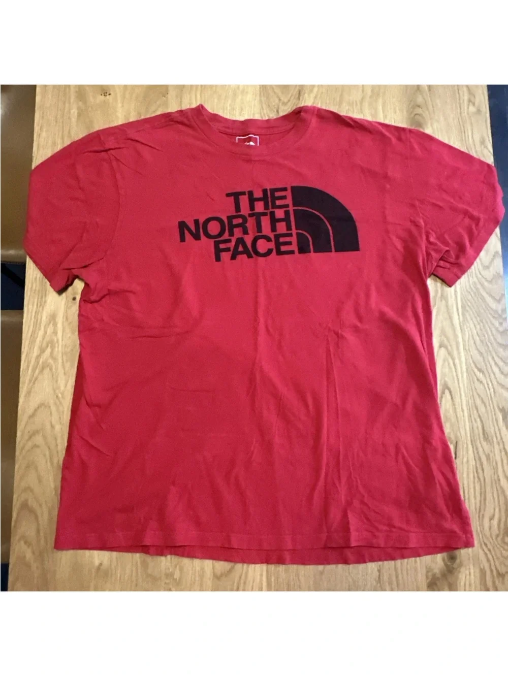 Men’s Northface Red Black Short Sleeve Cotton T Shirt XL